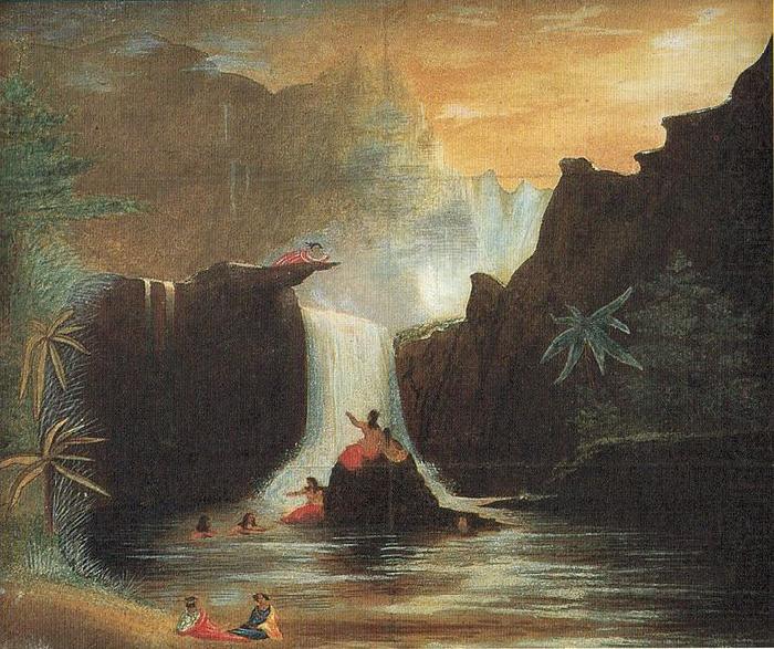 Nuuanu Falls, Honolulu, Theodore Heuck